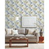 Handpainted Songbird Green & Blue Wallpaper, by York Wall, 27' length x 2'3" width x 0.02" depth thumbnail 3