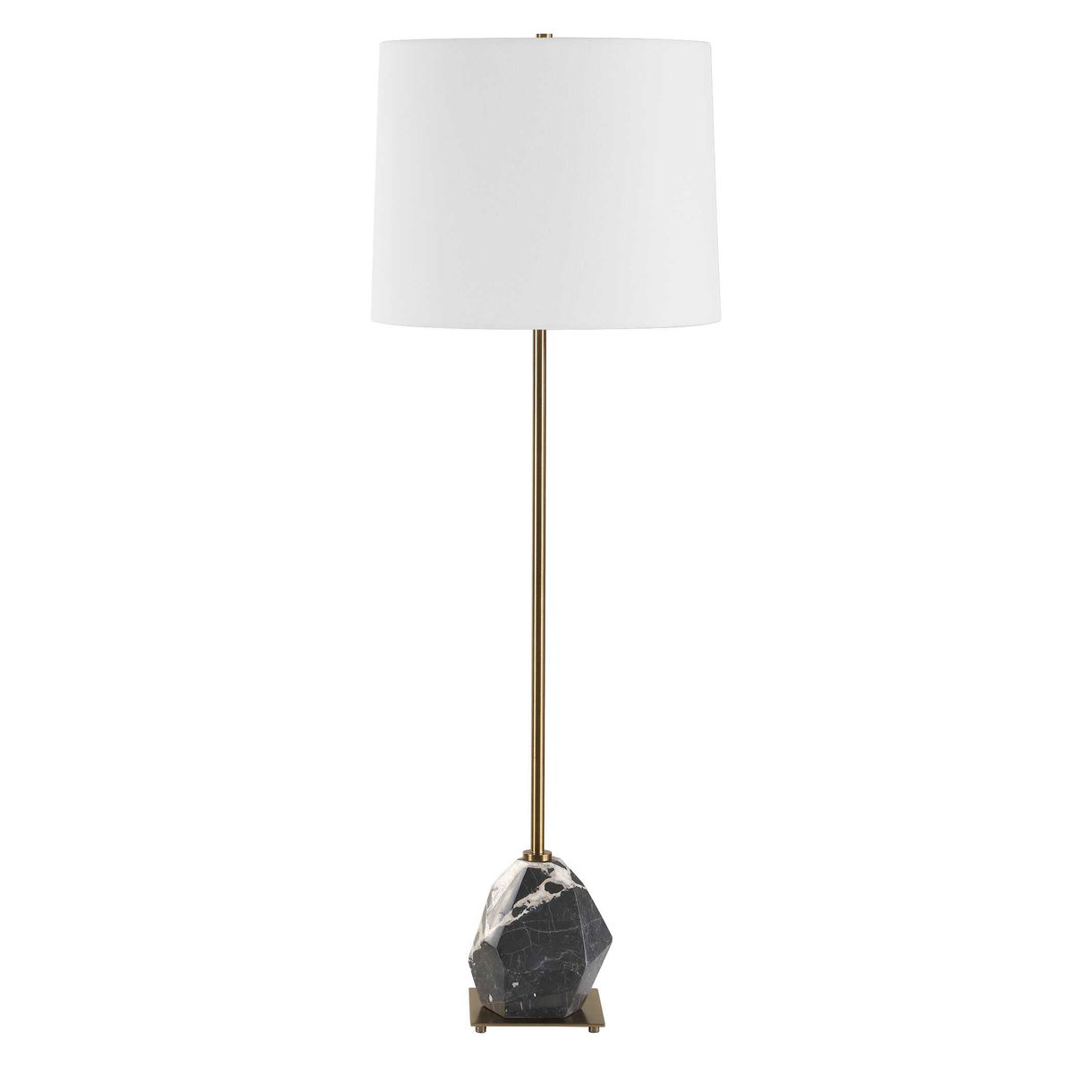 Rowland Panda Marble Buffet Lamp, Table Lamp by Uttermost, 13" width x 37" height x 13" depth View 7
