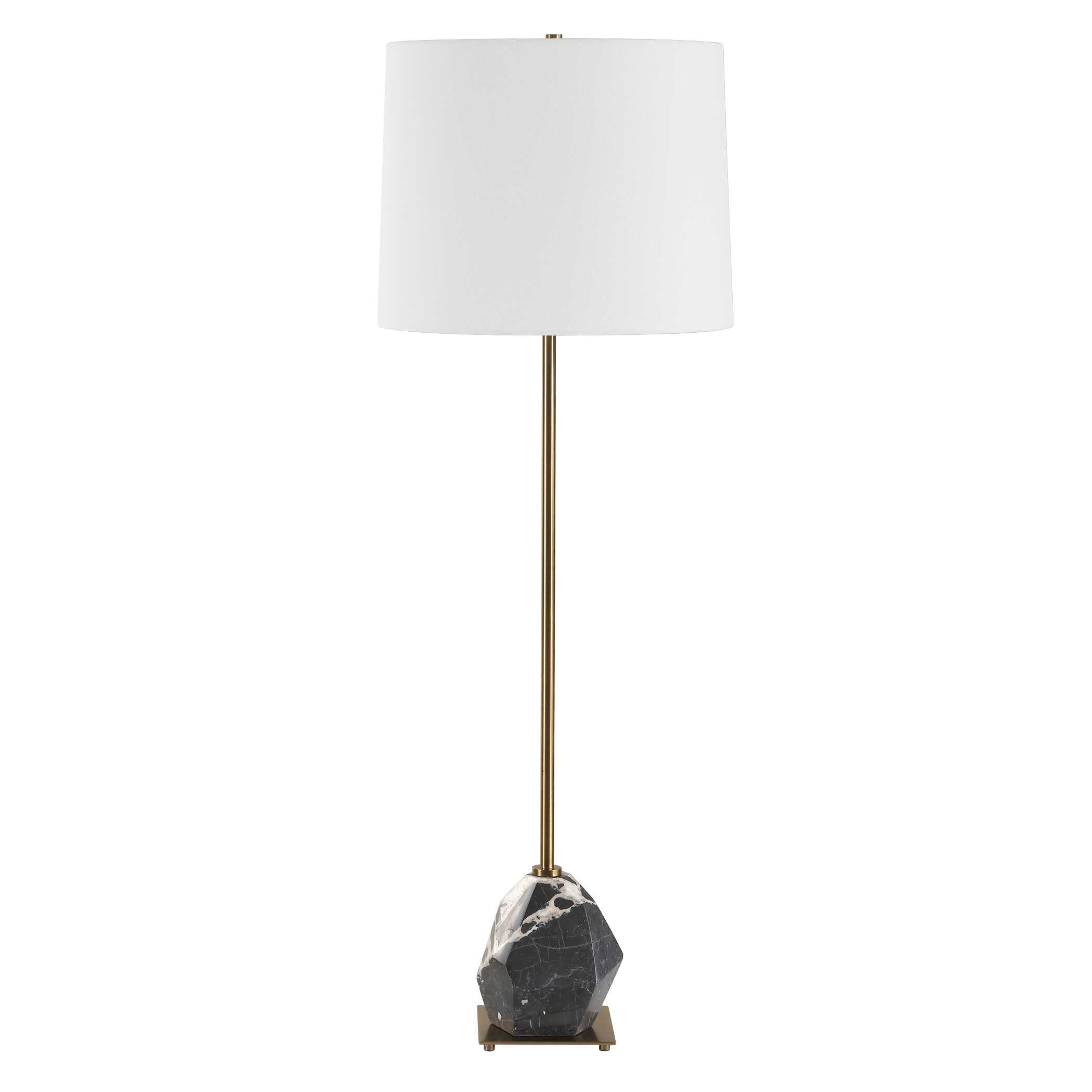 Rowland Panda Marble Buffet Lamp, by Uttermost, 13" width x 37" height x 13" depth View 7