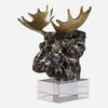 Moose Bust Bronze Sculpture, Figurines & Statue by Uttermost, 12.25" width x 9" height x 12.25" depth thumbnail 1