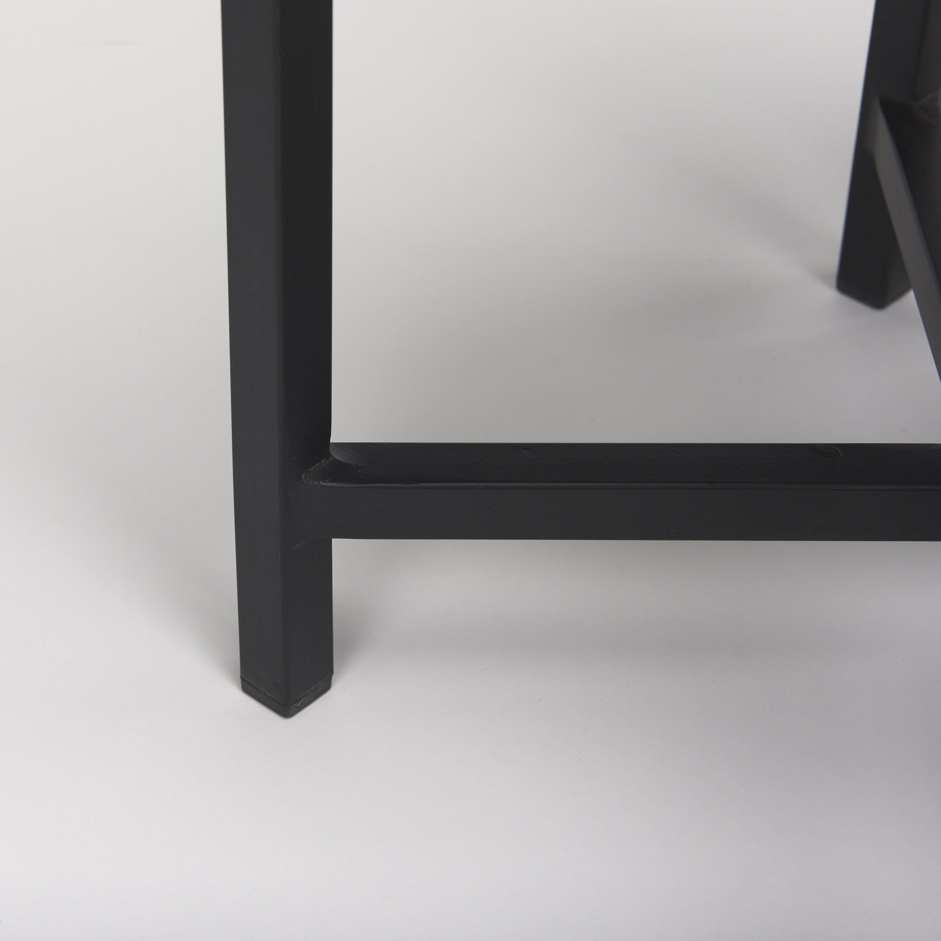 Lucas III (Set of 2) 15L x 15W; 12L x 12W White Marble with Black Iron Frame Accent Tables, Side & End Table by Mercana, 15" length x 15" width x 24" height View 14