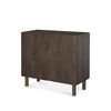 Heera Dark Brown Diamond Motif with Shelf Accent Cabinet, Cabinets & Chest by Mercana, 36" length x 16.25" width x 32" height thumbnail 1