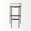Millie Backless 30in Seat Bar Stool | Gray Hair-On-Hide with Gold Metal, Counter & Bar Stool by Mercana, 16.75" length x 17.75" width x 30" height thumbnail 8