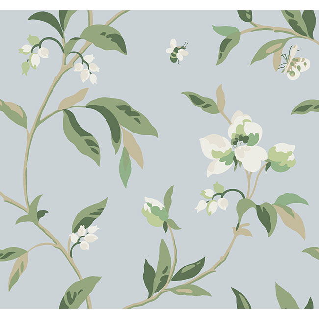 Springtime Blue & Green Wallpaper large image 