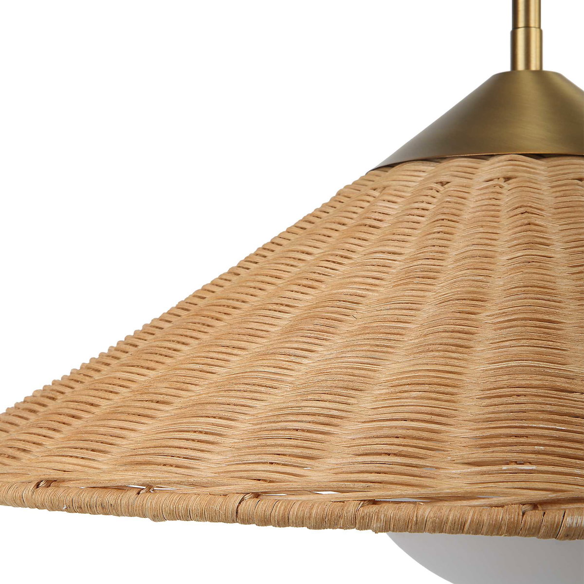 Phuvinh 1 Light Rattan Shade Pendant, by Uttermost, 1'8" width x 9.5" height x 1'8" diameter x 1'8" depth View 5
