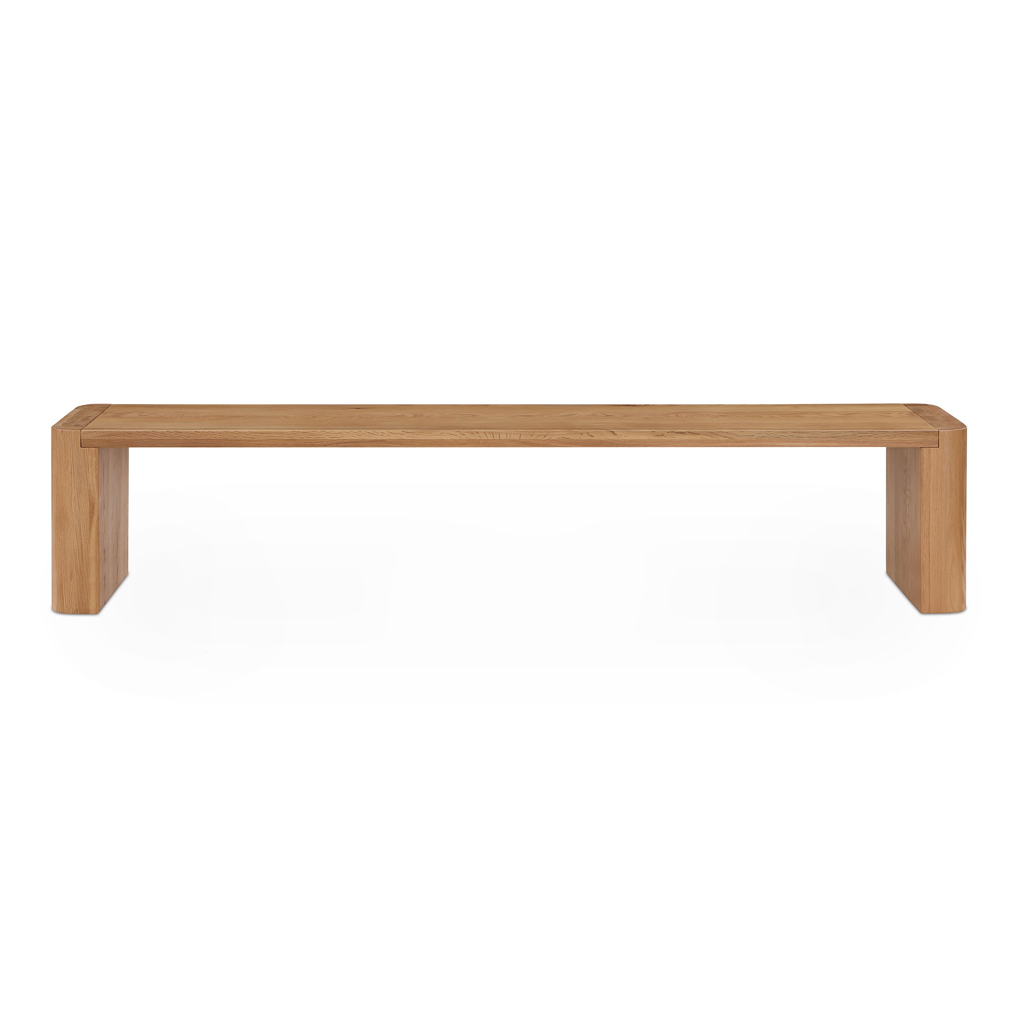 Post Large Dining Bench Natural, Benche by Moe's Home, 82" width x 17" height x 16" depth View 1