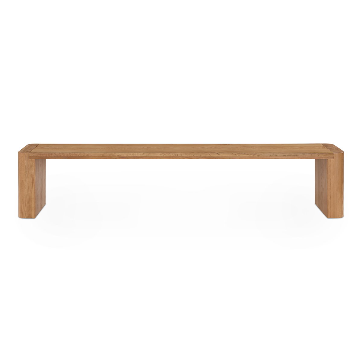 Post Large Dining Bench Natural, Benche by Moe's Home, 82" width x 17" height x 16" depth View 1