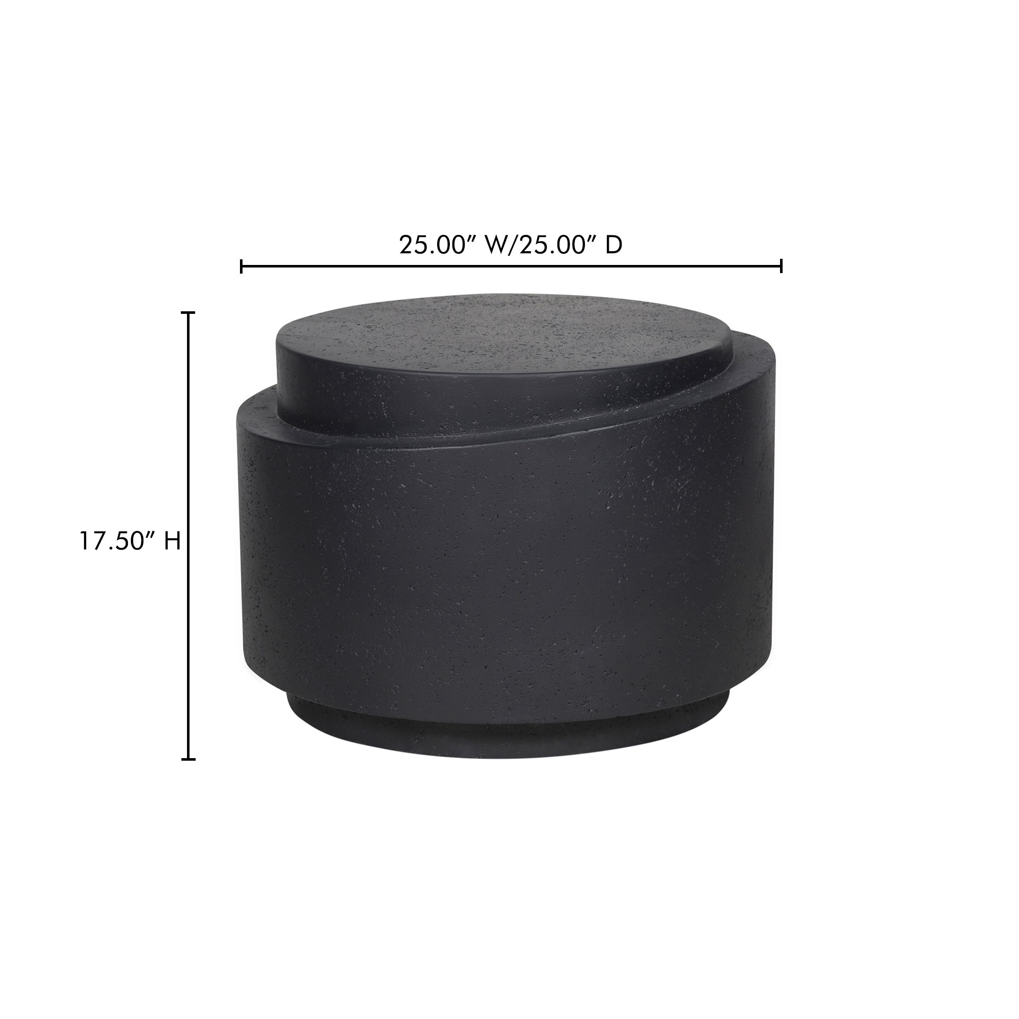 Cosmo Outdoor Accent Table Black, Side & End Table by Moe's Home, 25" width x 17.5" height x 25" depth View 11