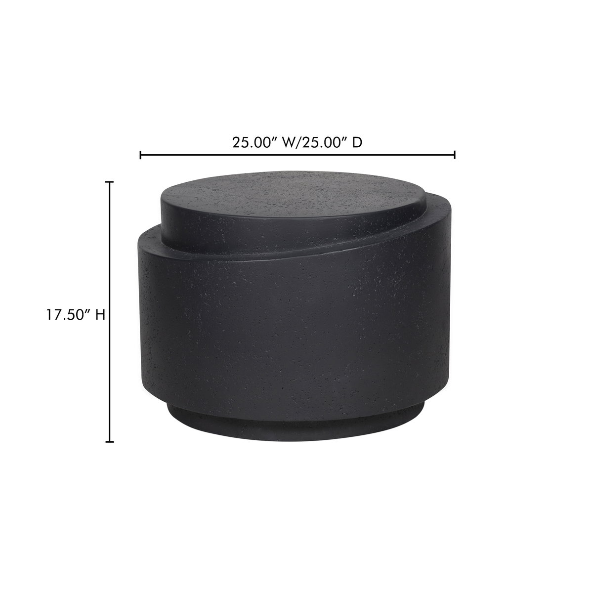 Cosmo Outdoor Accent Table Black, Side & End Table by Moe's Home, 25" width x 17.5" height x 25" depth View 11