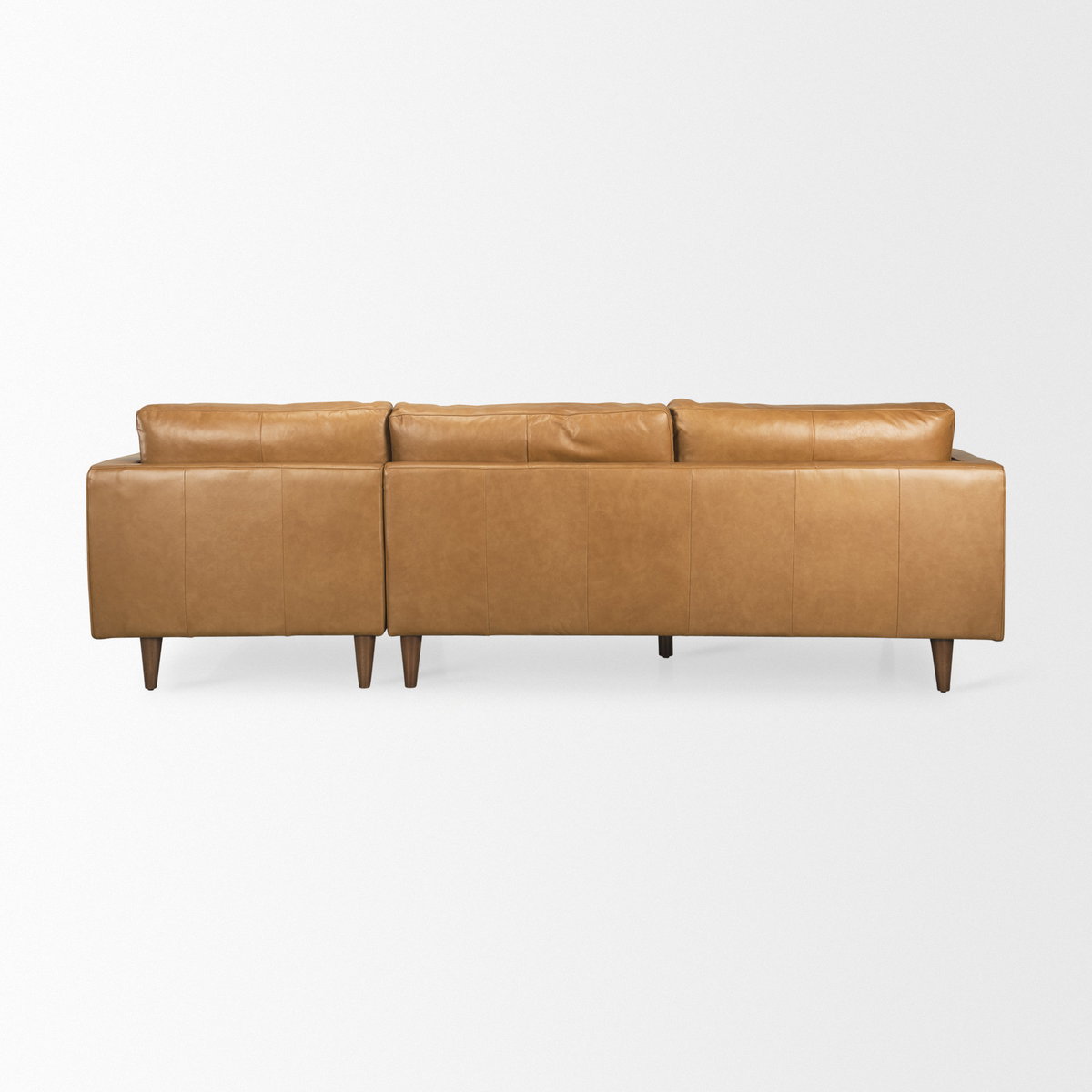 Elton 111.4L x 68.1W x 34.3H Tan Leather Right Chaise Sectional, Sectional Sofa by Mercana, 68.11" length x 34.25" width x 111.42" height View 5