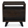 Madagascar Nightstand Dark Brown, by Moe's Home, 21.5" width x 22" height x 16" depth thumbnail 4