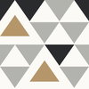 Geometric Triangle Black Peel & Stick Wallpaper, by York Wall, 16'6" length x 1'8.5" width x 0.02" depth thumbnail