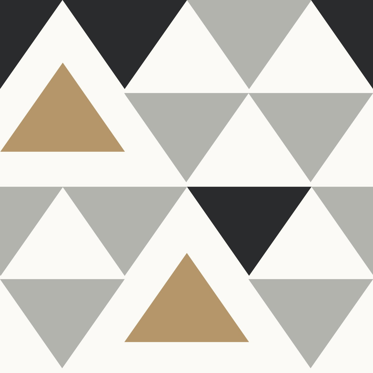 Geometric Triangle Black Peel & Stick Wallpaper, by York Wall, 16'6" length x 1'8.5" width x 0.02" depth