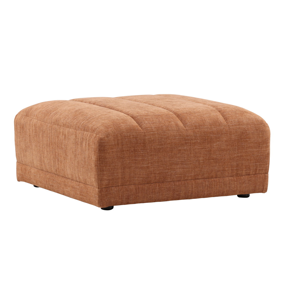 Magda Ottoman Terracotta, by Dovetail, 35.75" width x 17.5" height x 34" depth View 1