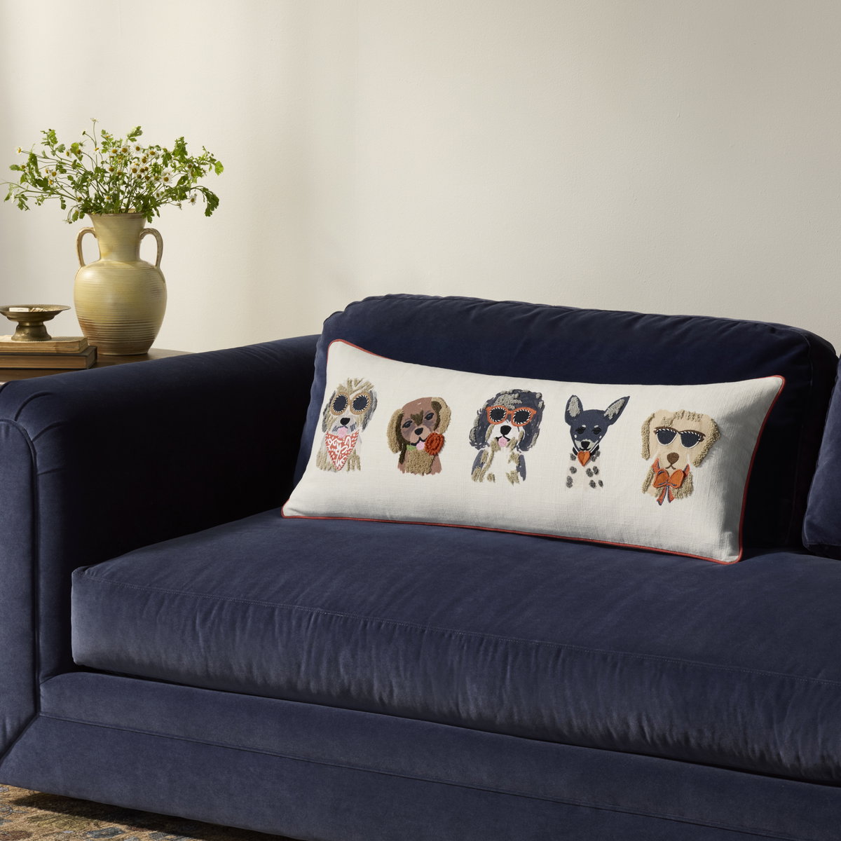 Rifle Paper Co. x Loloi Hot Dogs Pillow, Decorative Pillow, 13" length x 35" width View 2
