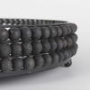 Decatur II 21L x 21W Black Wooden Bead Mirrored Bottom Round Tray thumbnail 7