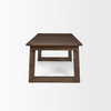 Takota 106.3'L x 39.3'W Rectangular Extendable Dining Table | Modern | Dark Brown Wood | Seats 8, by Mercana, 106.25" length x 39.25" width x 30.75" height thumbnail 7