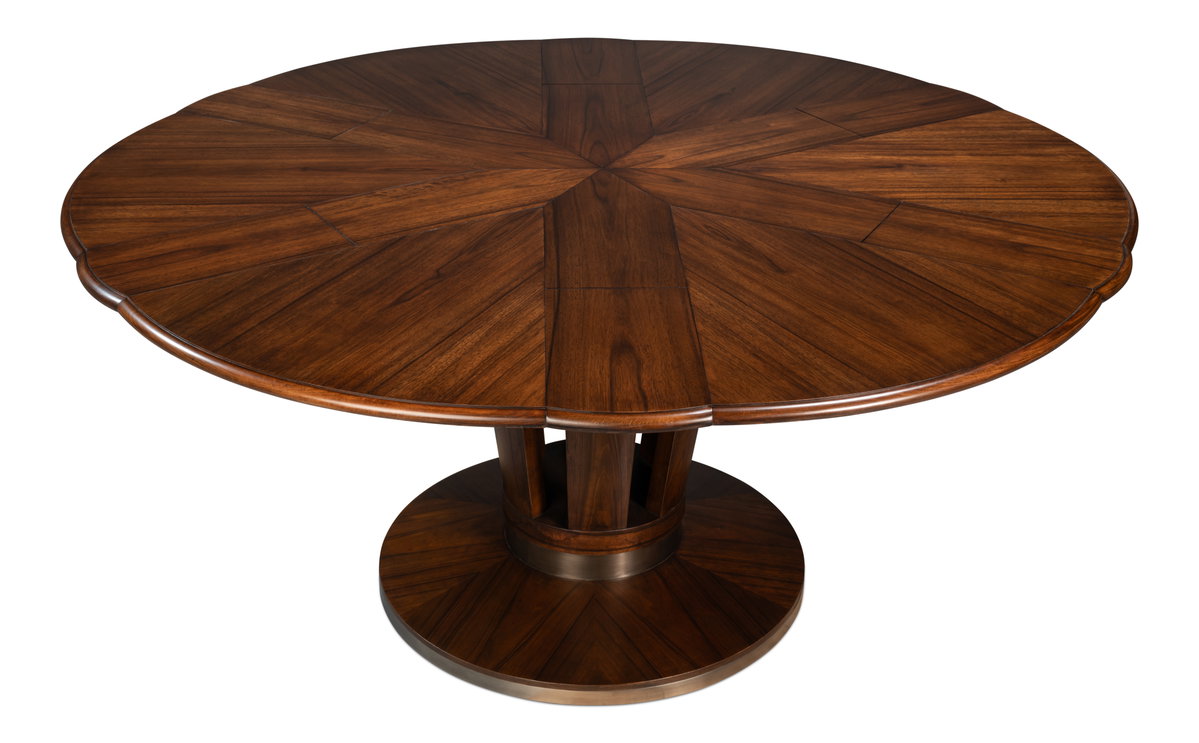 Soho Jupe Dining Table  Medium, by Sarreid, 4'7" length x 4'7" width x 2'6" height View 3