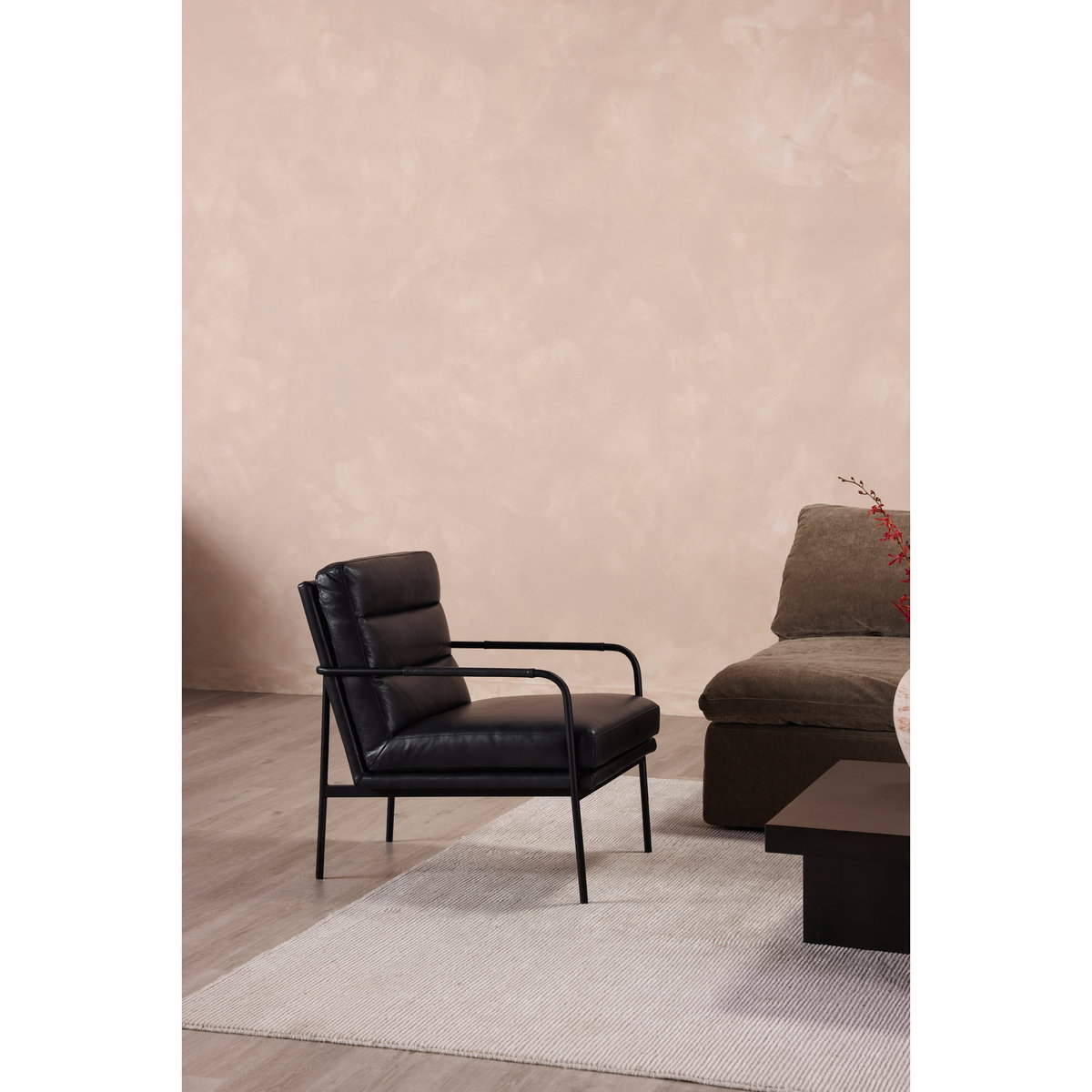 Verlaine Chair Raven Black, Accent Chair by Moe's Home, 23.5" width x 32" height x 31" depth View 5