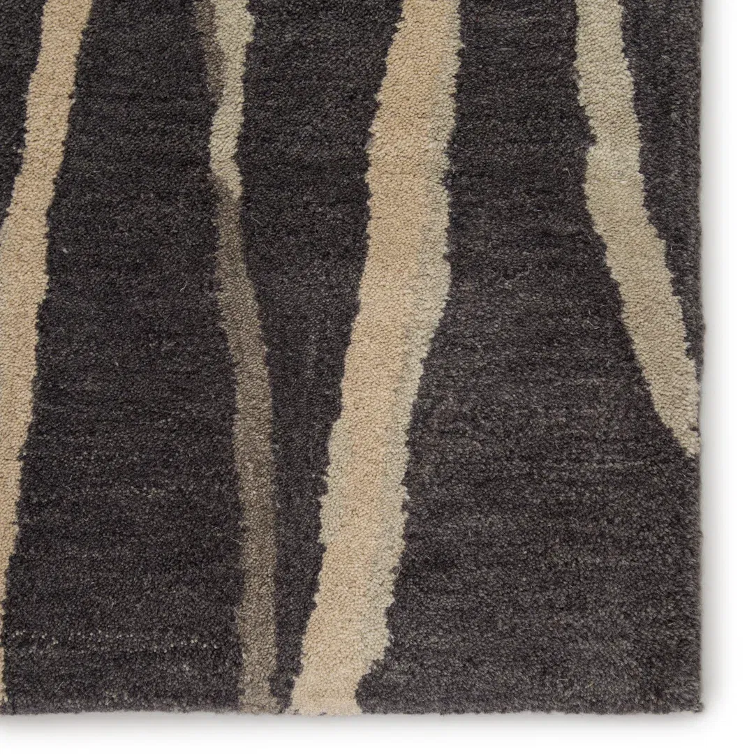 Turin Hand-Tufted Gray/Cream Area Rug large image 