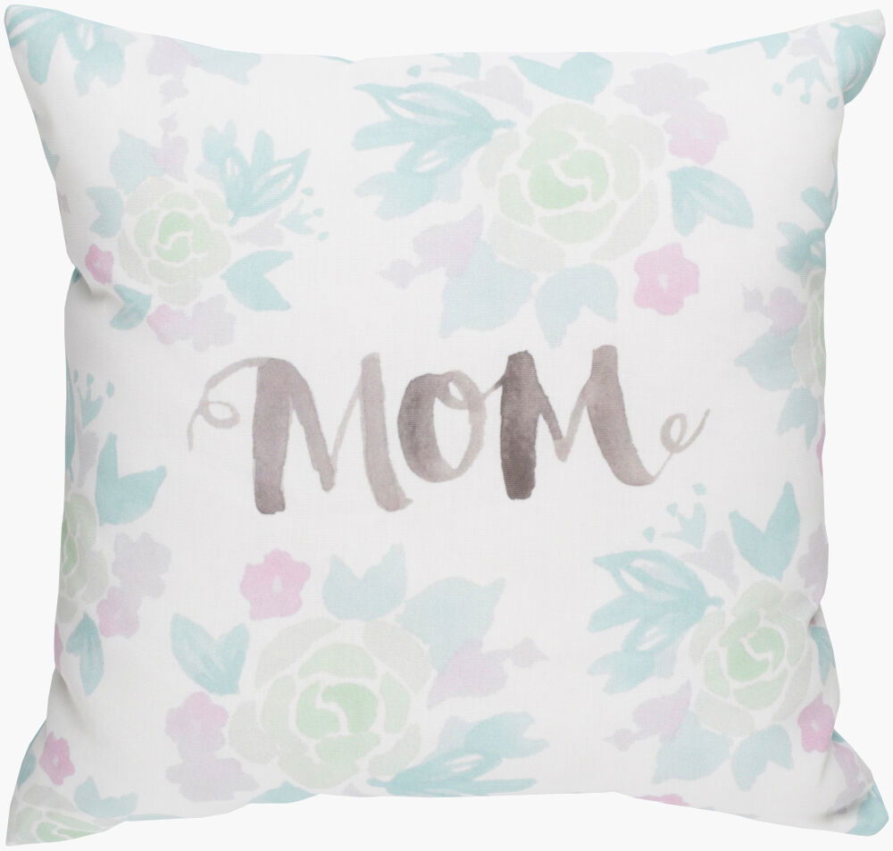 Mom II Accent Pillow, Decorative Pillow by Surya, 18" length x 18" width