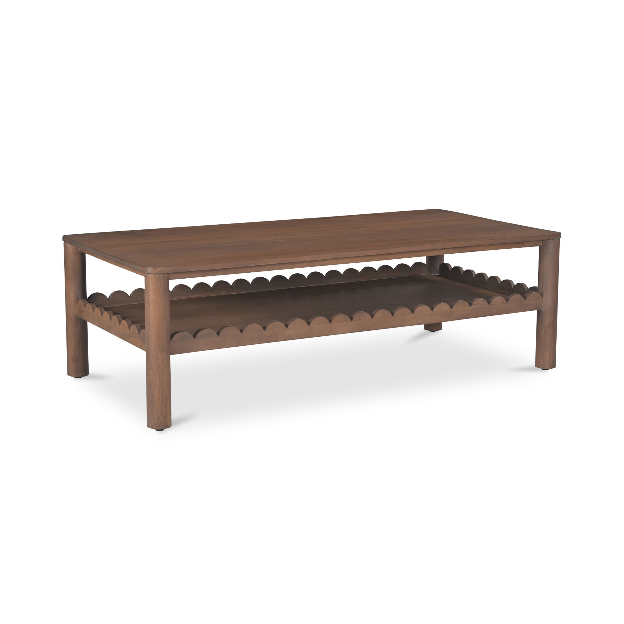 Wiley Coffee Table Vintage Brown, by Moe's Home, 52" width x 16" height x 25.5" depth View 2