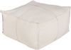 Solid Linen Pouf, Ottoman by Surya, 24" width x 13" height thumbnail