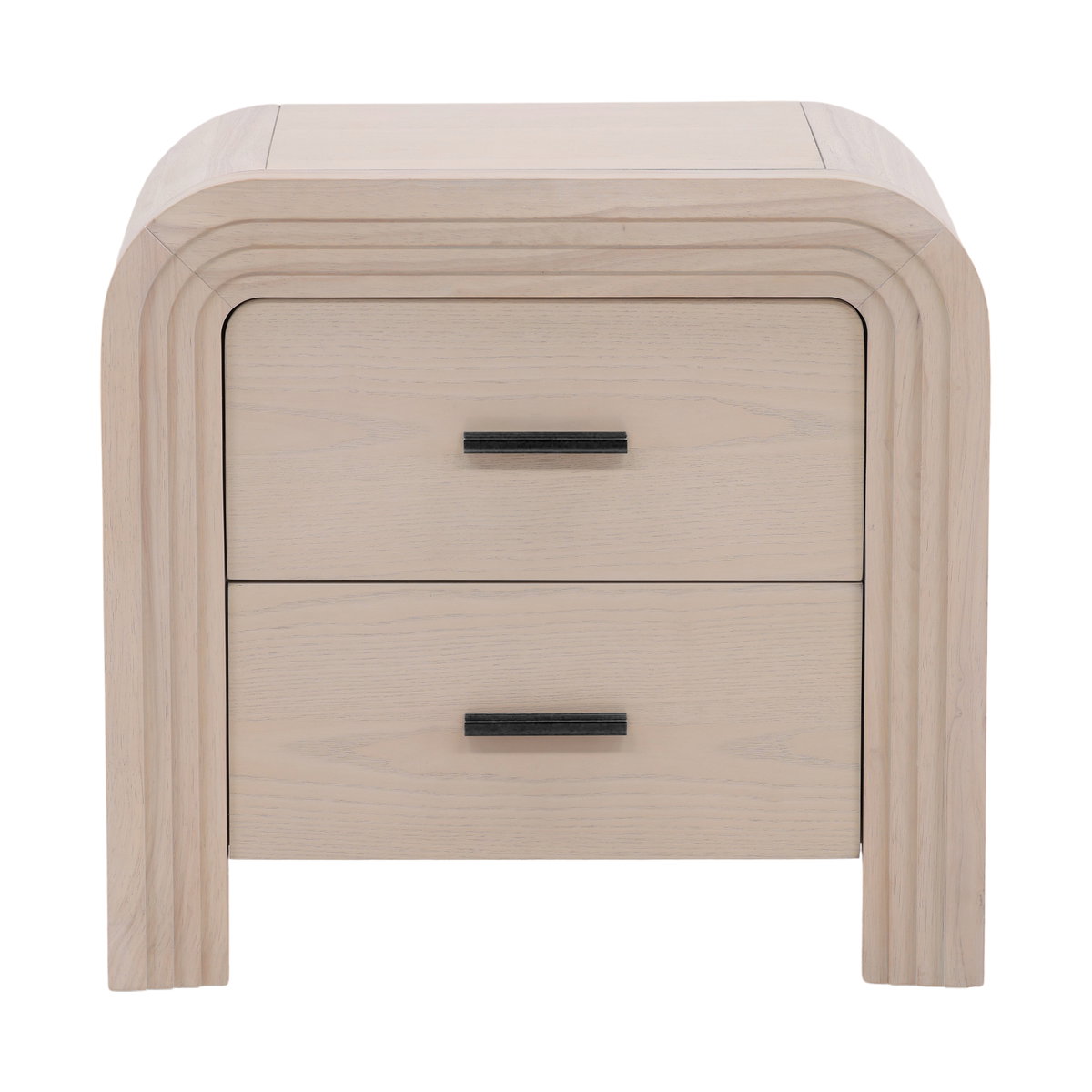Portland Nightstand Bleach Natural, by Dovetail, 25.6" width x 24" height x 18.18" depth View 2