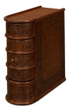 Barnes Leather Book Side Table, by Sarreid, 2' length x 10" width x 2' height thumbnail 3
