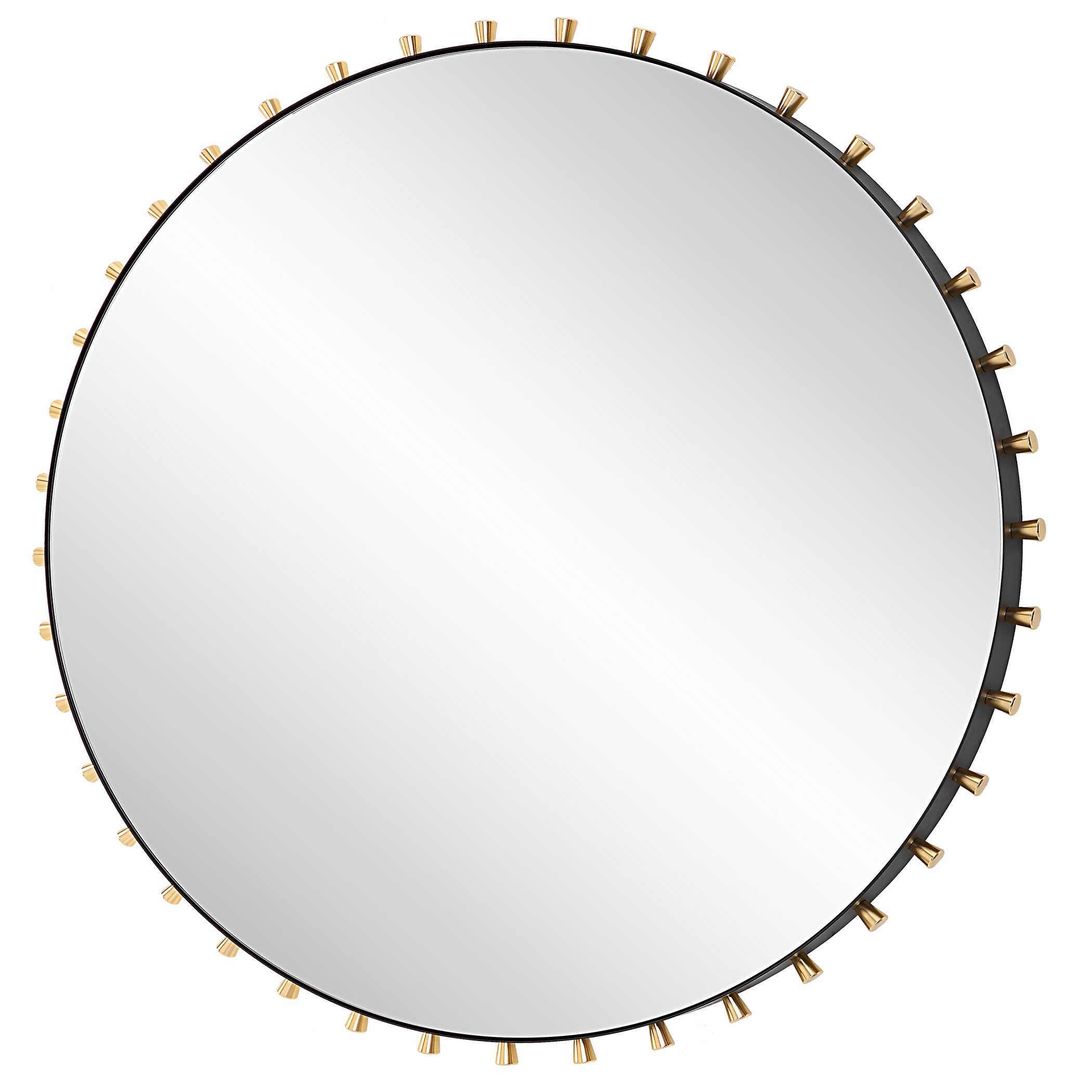 Cosmopolitan Round Mirror, by Uttermost, 37.37" width x 37.37" height x 1.75" depth View 5