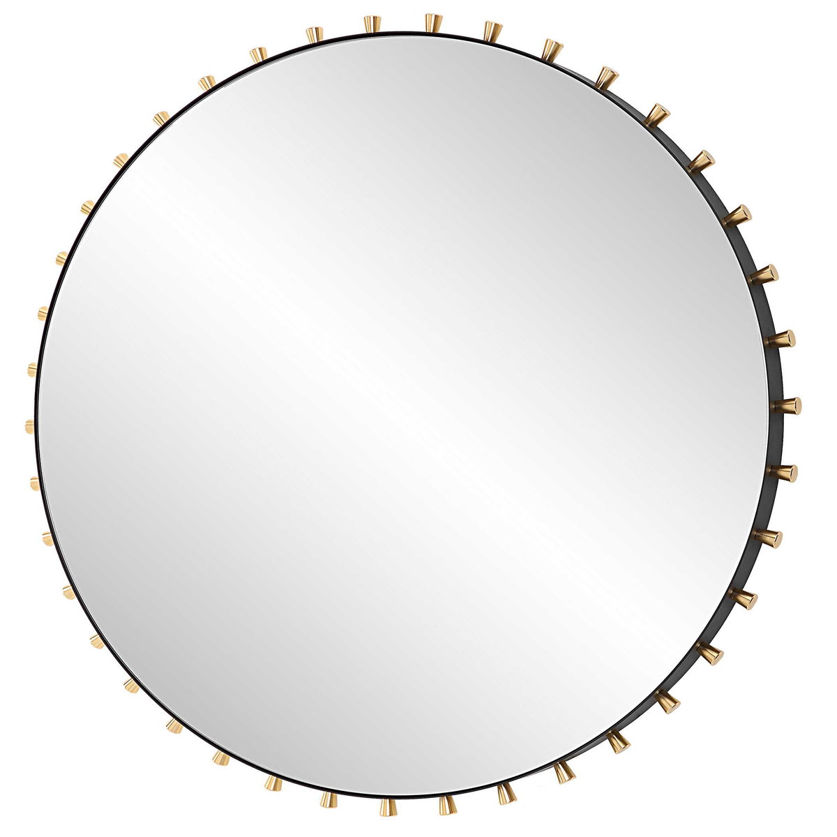 Cosmopolitan Round Mirror, by Uttermost, 37.37" width x 37.37" height x 1.75" depth View 5