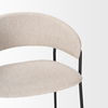 Carolyn Bar Stool with Oatmeal Fabric & Matte Black Metal thumbnail 7
