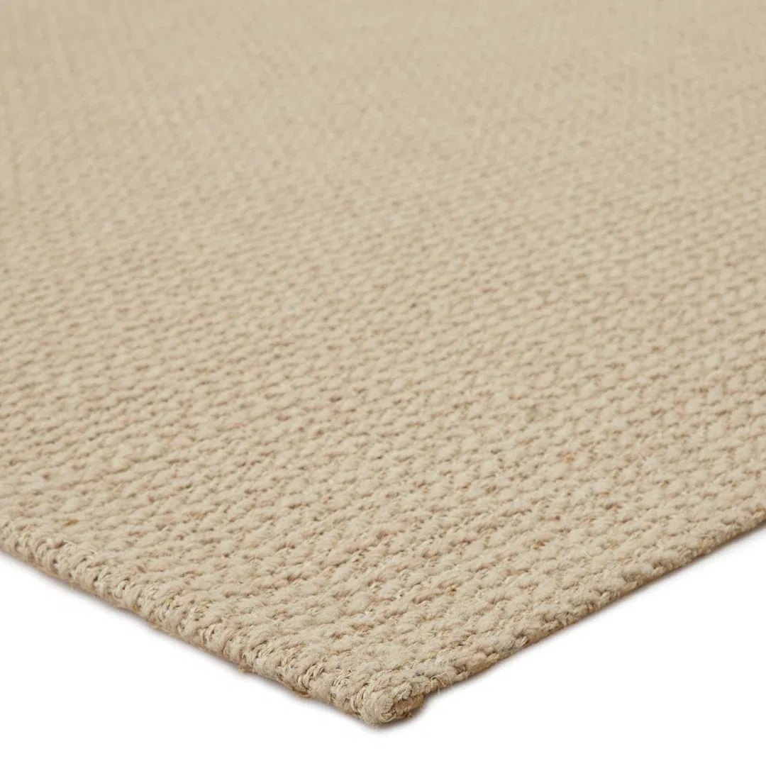 Handmade Handwoven Beige Area Rug large image 