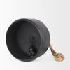 Quincy Large Matte Black Metal Decorative Bell Object, Decorative Object by Mercana, 7" length x 7" width x 7.75" height thumbnail 7