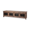 Wilton II Reclaimed Wood and Metal Media Console, by Mercana, 76" length x 19" width x 20" height thumbnail 1