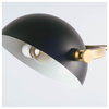 Denmark (55.1'H) Black/Gold Concrete Base Metal Shade Floor Lamp, by Mercana, 18.9" length x 10" width x 55.12" height thumbnail 2