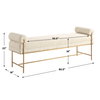 Bolster Pearl White Bench, Benche by Uttermost, 60.5" width x 23" height x 16" depth thumbnail 3