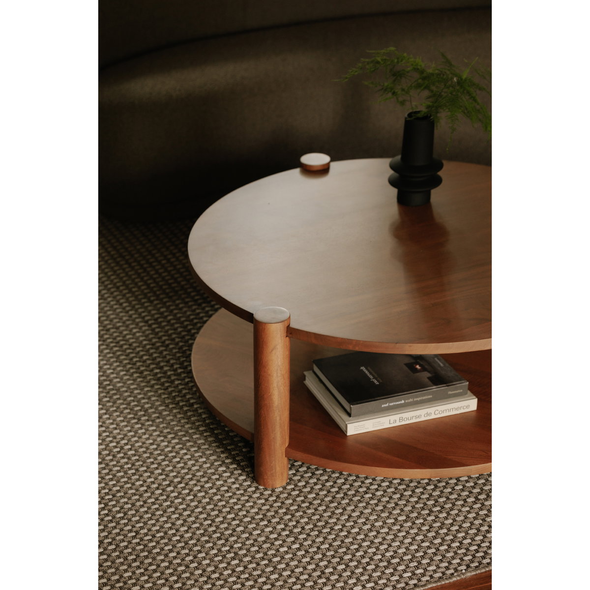 Olsen Coffee Table Vintage Brown, by Moe's Home, 39.5" width x 16" height x 38" depth View 7
