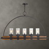 Atwood 5 Light Rustic Linear Chandelier, Linear Suspension by Uttermost, 51" width x 30.75" height x 7.75" depth thumbnail 1