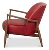 Pindar Armchair  Leather  New Rouge Red, by Sarreid, 2'7" length x 2'6" width x 2'6" height thumbnail 9