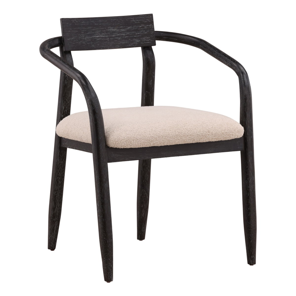 Lucio Dining Chair Cream, by Dovetail, 23.8" width x 31" height x 23" depth View 1