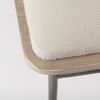 Camille  Cream Fabric Seat with Metal Frame Bench thumbnail 7