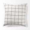 Suzanne 22 x 22 White/Black Square Pattern Decorative Pillow Cover, by Mercana, 22" length x 22" width x 0.2" height thumbnail 9