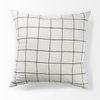 Suzanne 22 x 22 White/Black Square Pattern Pillow Cover, Decorative Pillow by Mercana, 22" length x 22" width x 0.2" height thumbnail 9