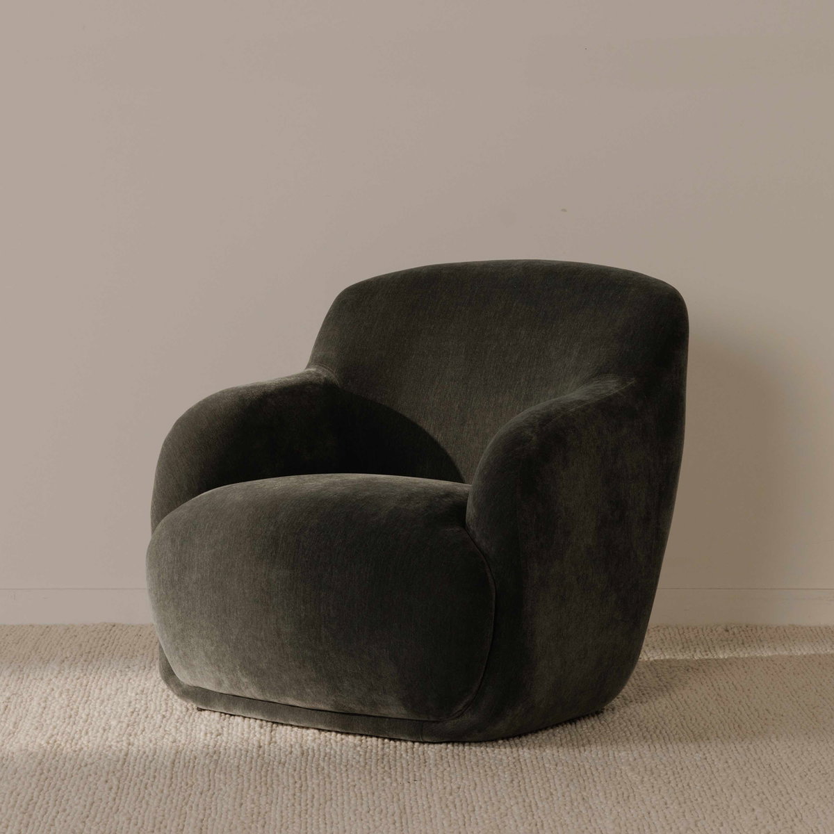 Stevie Lounge Chair Slate Blue, Accent Chair by Moe's Home, 35" width x 32.3" height x 34.25" depth View 7