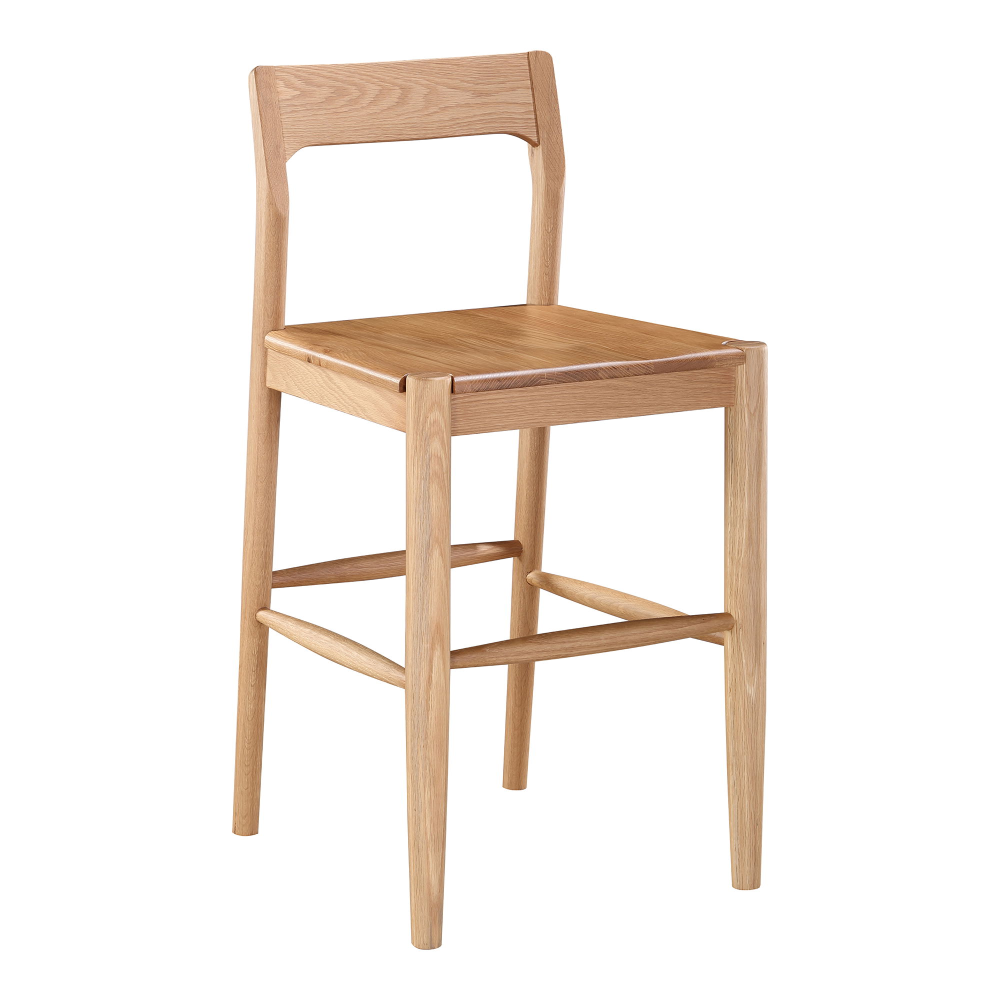 Owing Counter Stool Natural Oak, Counter & Bar Stool by Moe's Home, 19.5" width x 38" height x 20" depth View 2