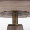 Maxwell 54' Round Pedestal Dining Table | Modern | Brown Wood & Brown Wood/Gold Metal | Seats 4, by Mercana, 54" length x 54" width x 30" height thumbnail 5