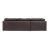 Thurlow 3 Piece Left Modular Sectional Espresso Brown Leather, Sectional Sofa by Moe's Home, 123.1" width x 33" height x 90.5" depth thumbnail 4