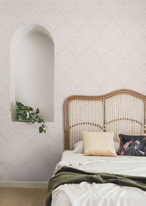 Beachcomber Light Pink & Cream Wallpaper