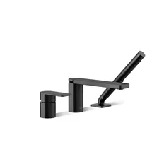 Online Designer Bathroom K-23488-4-BL Parallel Single Handle Deck Mount Bath Faucet with Handshower